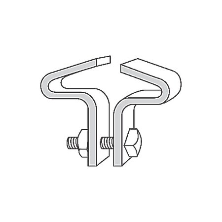 Abb Center I-Beam Clamp, Steel, Size 5/8" C755T4-5/8B